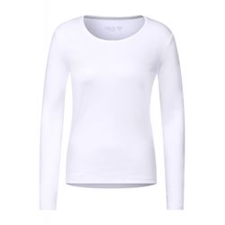 Cecil T-shirt basique à manches longues - blanc (10000)
