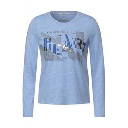 Cecil Shirt mit Partprint - blau (33996)