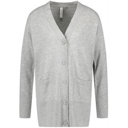 Gerry Weber Edition Veste en tricot avec décolleté profond - gris (200040)