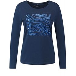 Gerry Weber Edition Langarmshirt mit Frontprint - blau (80919)