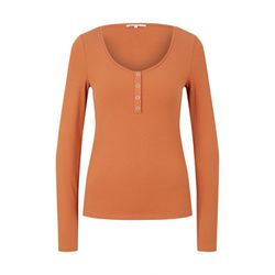 Tom Tailor Denim Sweater with ribbed structure - orange (30027)