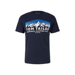 Tom Tailor T-shirt mit Print - blau (10668)
