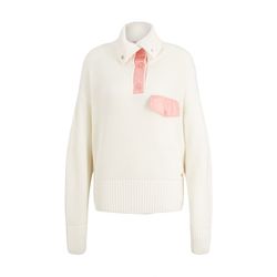 Tom Tailor Denim Knit troyer with fabric mix - beige (10338)