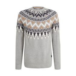 Tom Tailor Denim Jacquard knitted pullover - gray (30894)