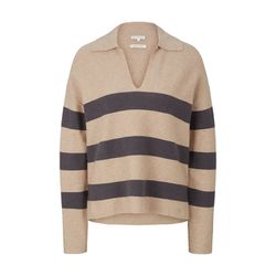 Tom Tailor Knit striped collar pullover - beige (30189)