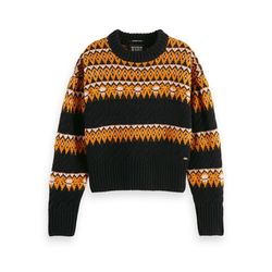 Scotch & Soda Cable knit Fair Isle sweater - black (5122)
