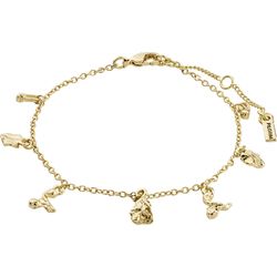 Pilgrim Organic shape charm bracelet - Peace - gold (GOLD)