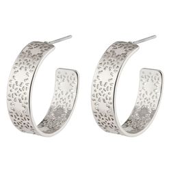Pilgrim Hoop earrings - Carol - silver (SILVER)