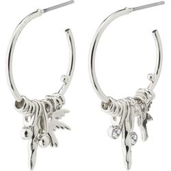 Pilgrim Boucles d'oreilles créoles pendantes - Freedom - silver (SILVER)
