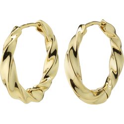 Pilgrim Large swirl hoop earrings - Taffy - gold (GOLD)