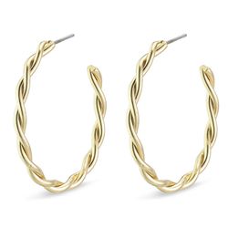 Pilgrim Large hoop earrings - Naja - gold (GOLD)