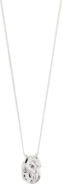Pilgrim Pendant necklace - Peace - gray (SILVER)