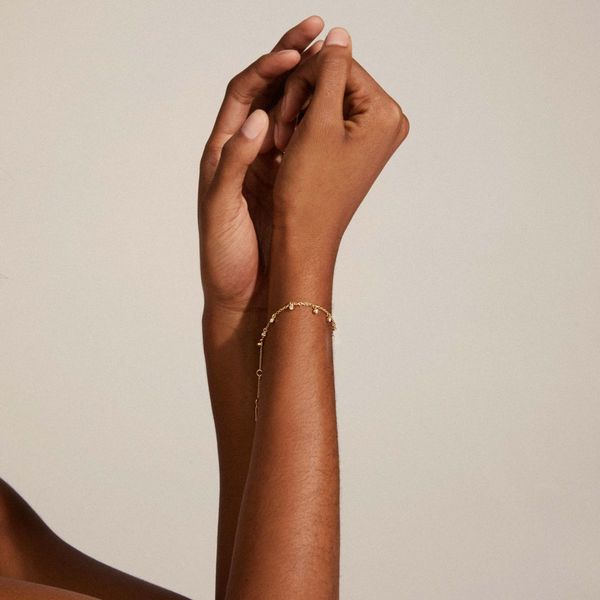 Pilgrim Crystal multi drops bracelet - Maja - gold (GOLD)