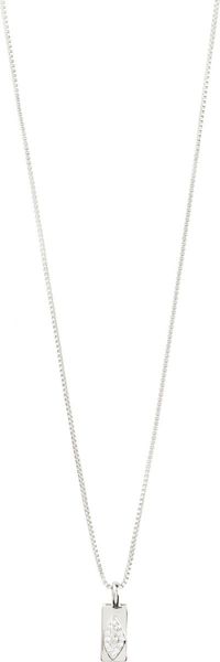 Pilgrim Crystal pendant necklace - Freedom - gray (SILVER)