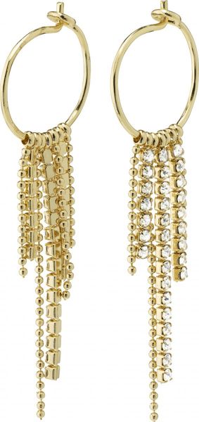Pilgrim Crystal waterfall hoop earrings - Maja - gold (GOLD)
