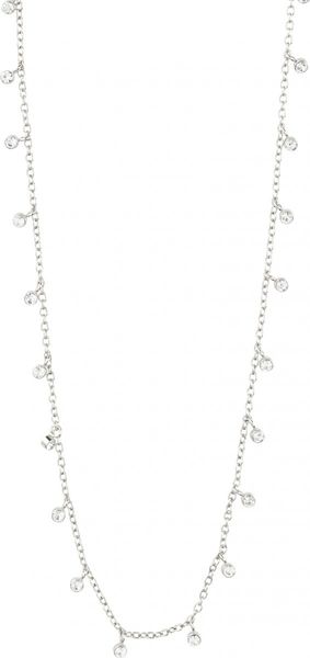Pilgrim Crystal multi drops necklace - Maja - silver (SILVER)