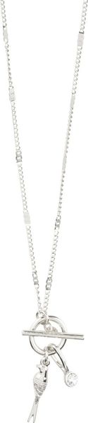 Pilgrim Crystal pendant necklace - Freedom - silver (SILVER)