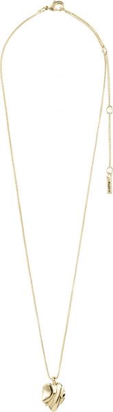 Pilgrim Wavy pendant necklace - Em - gold (GOLD)