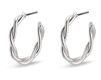 Pilgrim Twisted hoop earrings - Naja - silver (SILVER)
