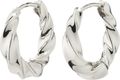Pilgrim Swirl hoop earrings - Taffy - silver (SILVER)