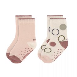 Lässig Antirutsch-Socken (2er-Pack) - pink/beige (Ecru)