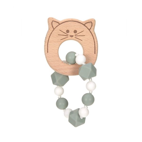 Lässig Bracelet de dentition chat - blanc/vert/beige (00)