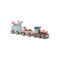 Kids Concept Toy Train with Animals - Edvin  - red/blue (00)