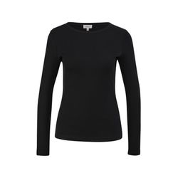s.Oliver Red Label Longsleeve with rib structure - black (9999)