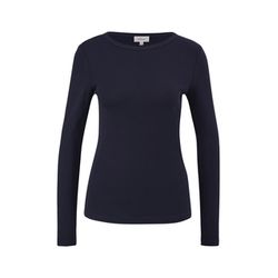 s.Oliver Red Label T-shirt à manches longues avec structure côtelée - bleu (5959)