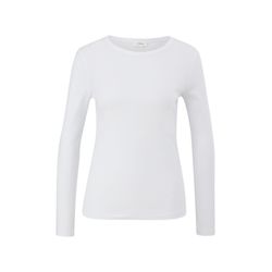 s.Oliver Red Label Longsleeve with rib structure - white (0100)