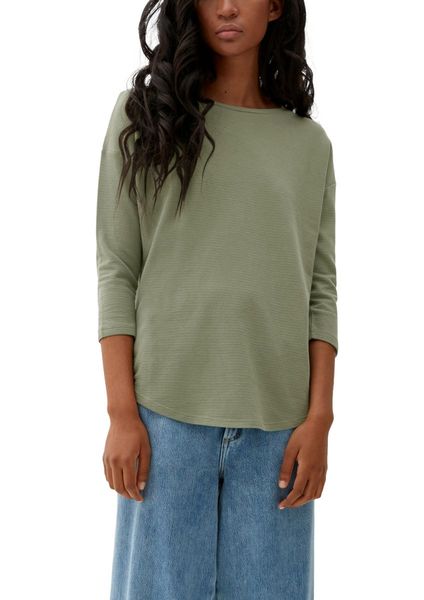 Q/S designed by Cotton jacquard shirt - green (7815)