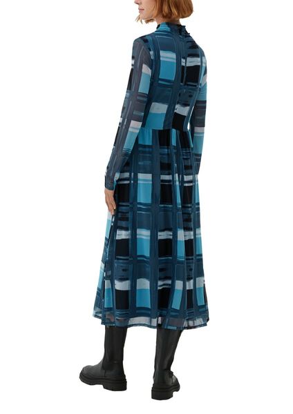 s.Oliver Black Label Robe en mesh avec motif allover - bleu (58A7)