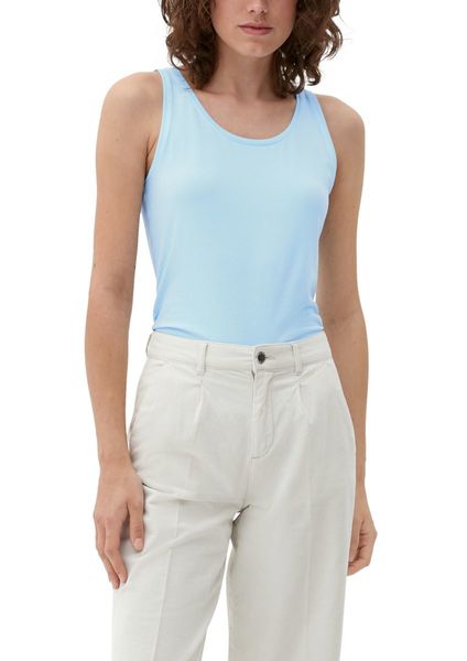s.Oliver Red Label Cotton stretch top - blue (5145)