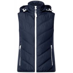 Cecil Vest in a material mix - blue (14533)