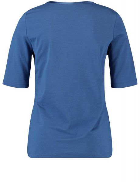 Gerry Weber Collection T-shirt à manches courtes avec détail en satin - bleu (80923)