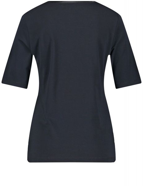 Gerry Weber Collection T-shirt à manches courtes avec détail en satin - bleu (80890)