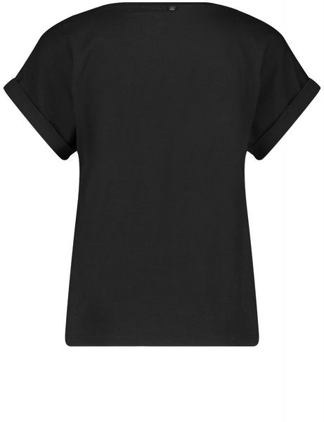 Gerry Weber Edition Kurzarmshirt mit Ärmelaufschlag - schwarz (11000)