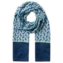 More & More Printed Scarf - green/blue (4620)