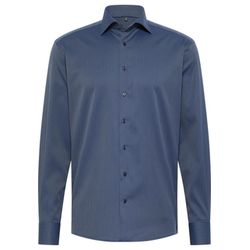 Eterna Strukturiertes Baumwoll-Hemd  - blau (19)
