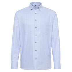 Eterna Checked long sleeve shirt modern fit - blue (12)