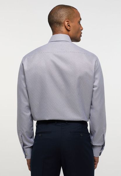 Eterna Comfort Fit : chemise à motif - bleu/brun (18)