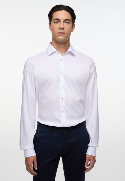 Eterna Slim Fit : chemise - blanc (00)