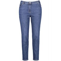 Samoon 5-Pocket-Jeans Sandy - bleu (08989)