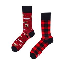 Many Mornings Socks - Lumberjack - red (00)
