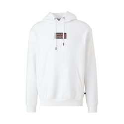 Q/S designed by Hoodie with label print - white (02L0)