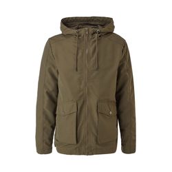 Q/S designed by Hooded jacket with ripstop structure - green (7931)