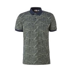 s.Oliver Red Label Polo shirt with a jacquard pattern - green (78X0)