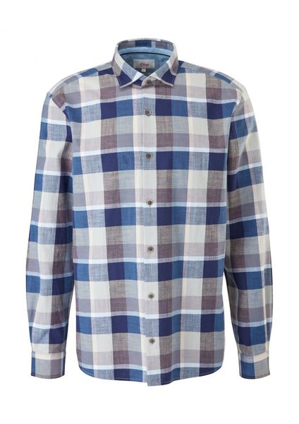 s.Oliver Red Label Regular fit: shirt with a check pattern  - blue (59N6)