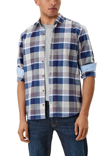s.Oliver Red Label Regular fit: shirt with a check pattern  - blue (59N6)