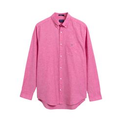 Gant Regular Fit Baumwoll Leinen Hemd - pink (647)